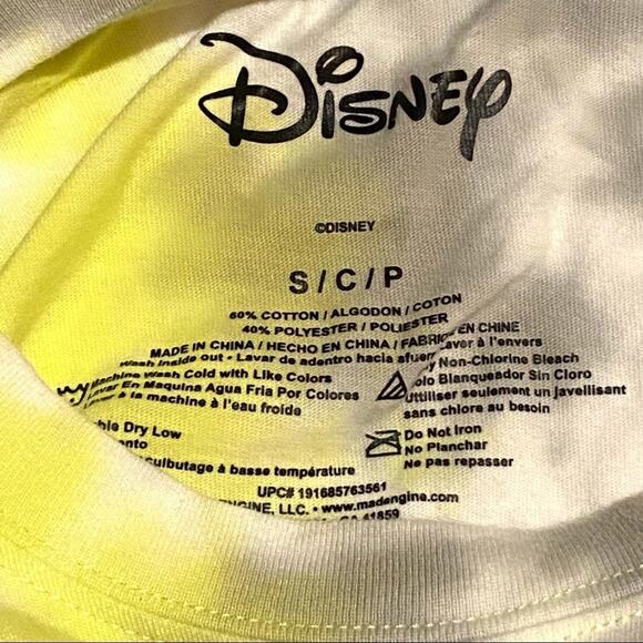 Disney Tie Dye  Yellow Mickey Long Sleeve T-Shirt Women's S Small - Picture 2 of 7